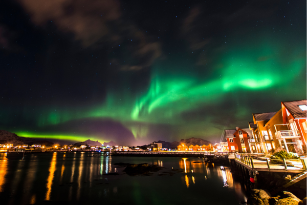 Noorderlicht in Lapland tijdens rondreis 5 dagen in Rovaniemi met aurora borealis