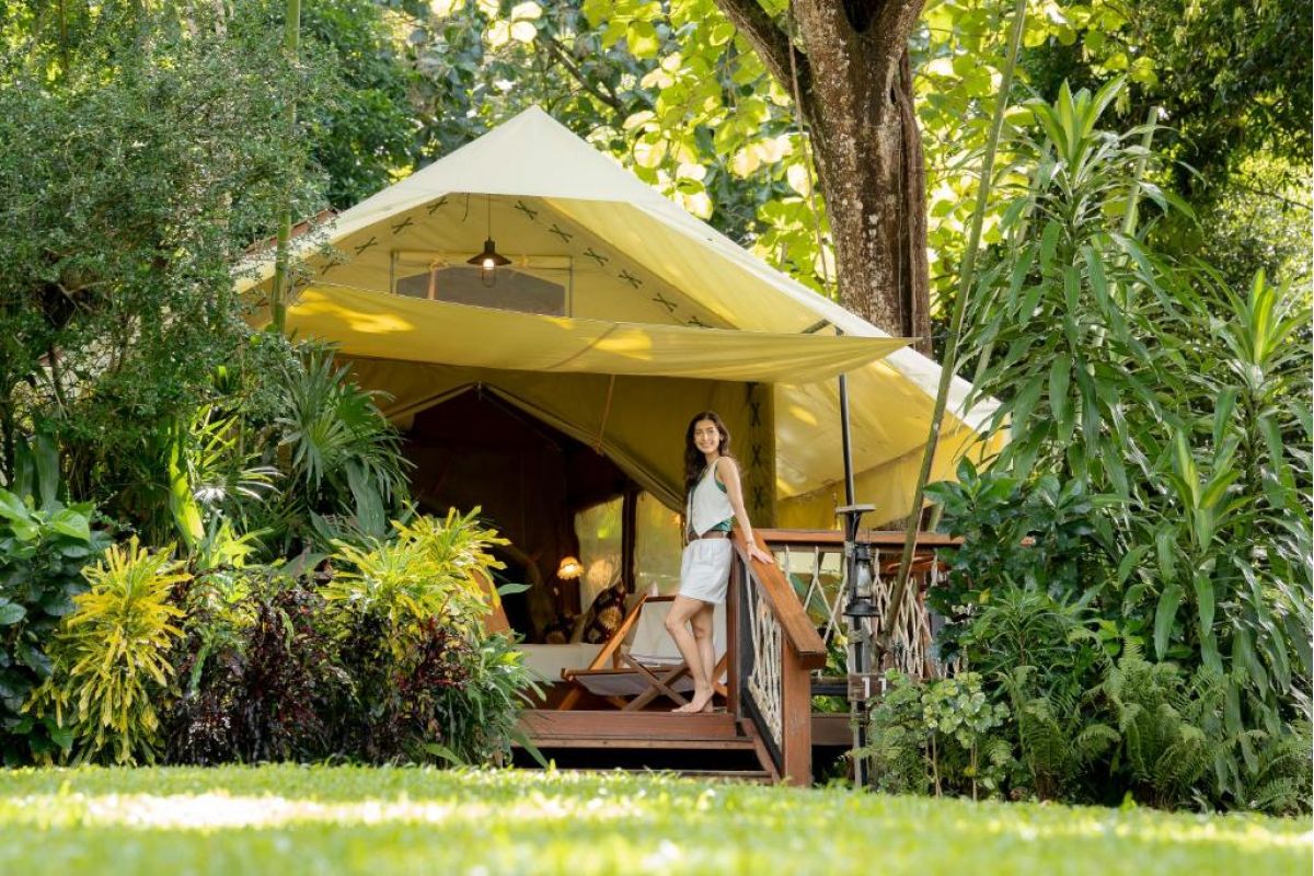 Luxe glamping bij Hintok River Camp Thailand