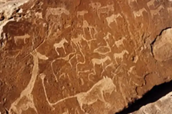 Twyfelfontein Damaraland“UNESCO Twyfelfontein – eeuwenoude rotstekeningen in Damaraland.”