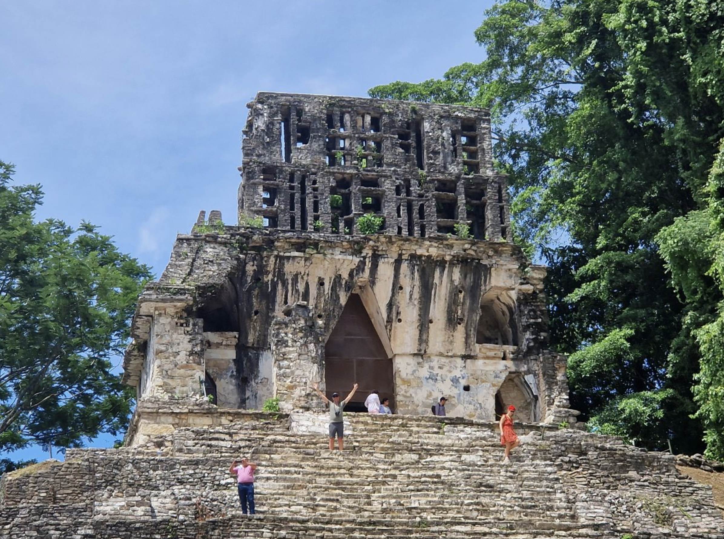 Palenque • “Archeologische site Palenque met tropische vegetatie.”