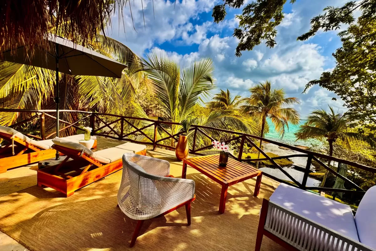 Azulea Bacalar Hotel & Spa met uitzicht op de Laguna de Bacalar