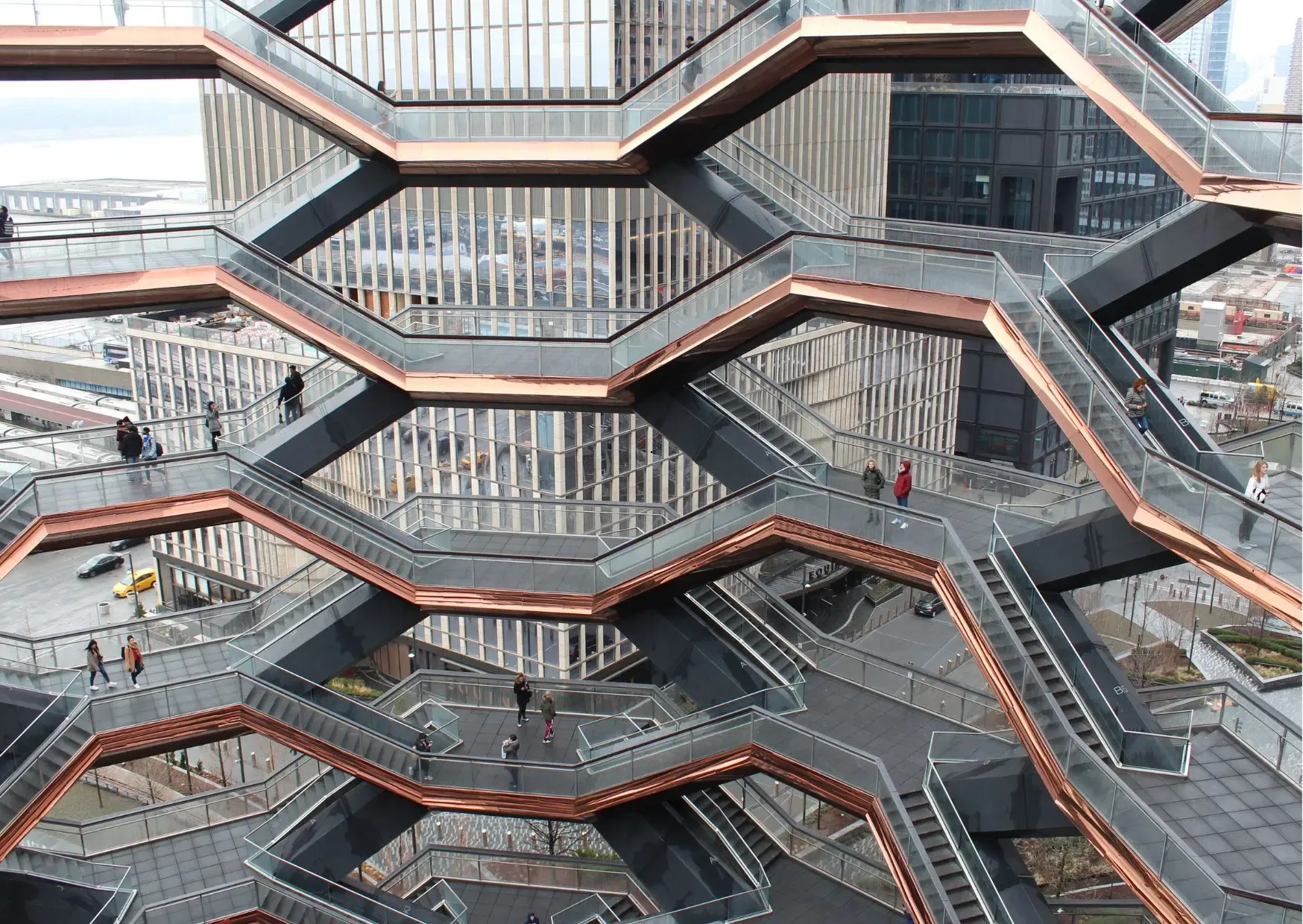 The Vessel in Hudson Yards New York met opvallende moderne architectuur en panoramische uitzichtpunten