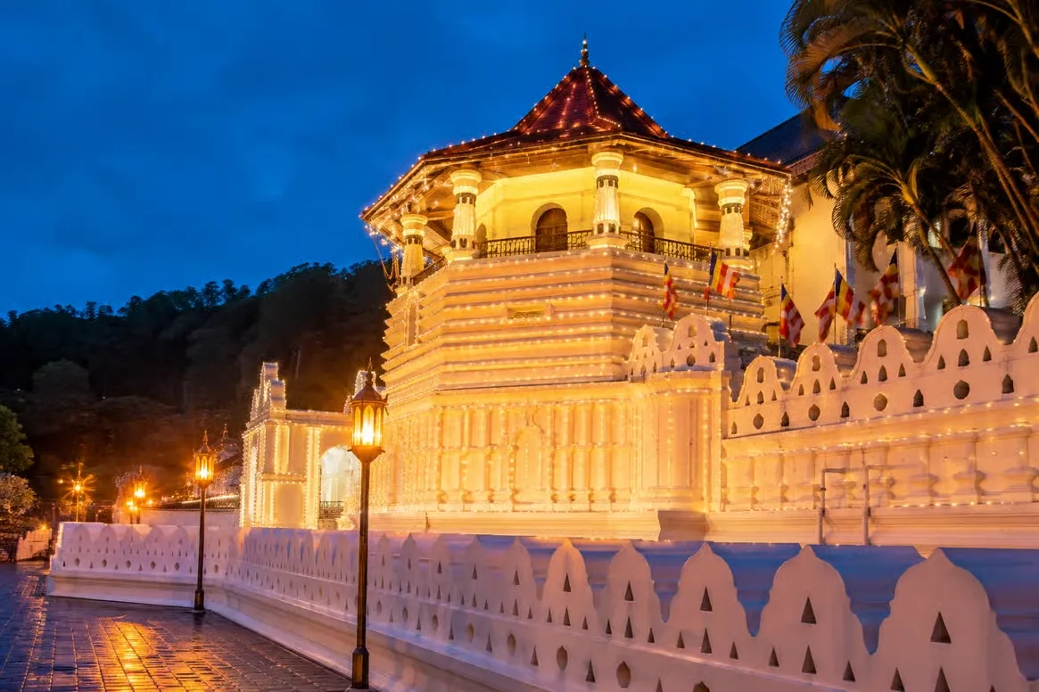Temple of the Sacred Tooth Relic in Kandy, Sri Lanka
