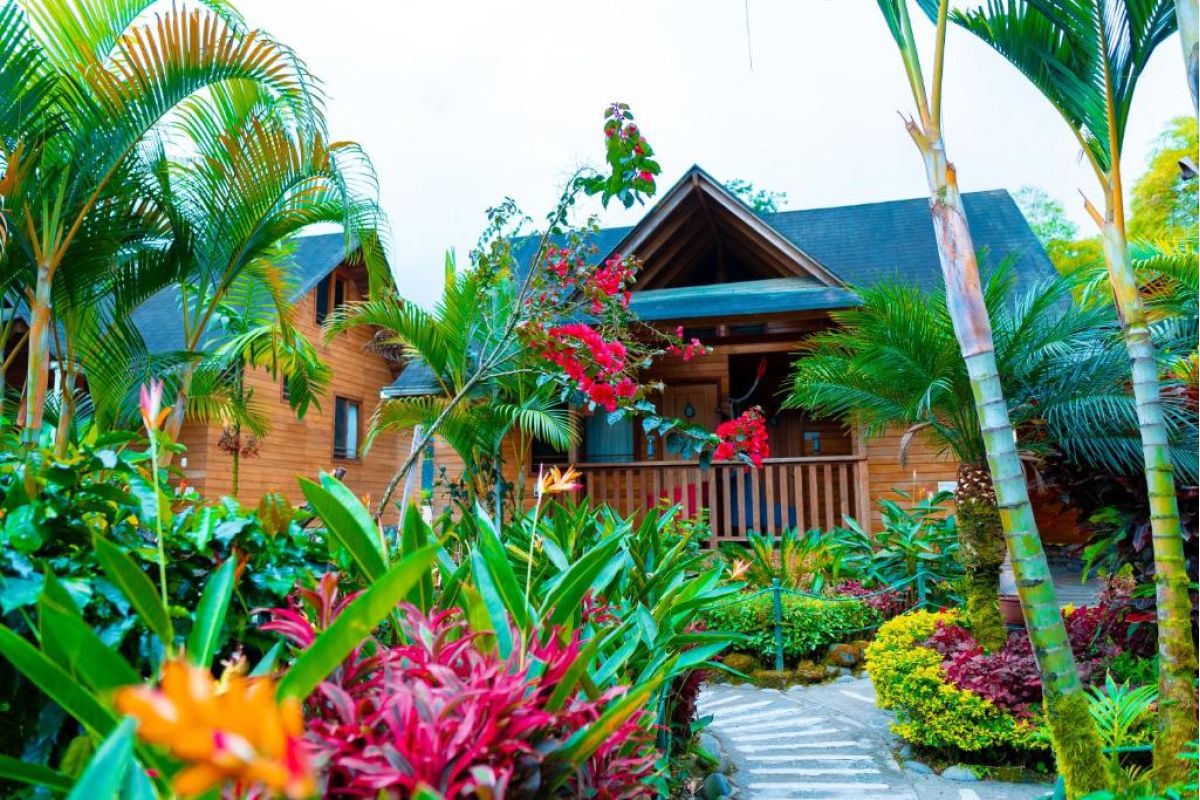 Midden in het nevelwoud van Mindo ligt Sisakuna Lodge en wordt omringd door weelderige natuur, vogelgeluiden en tropische begroeiing. 