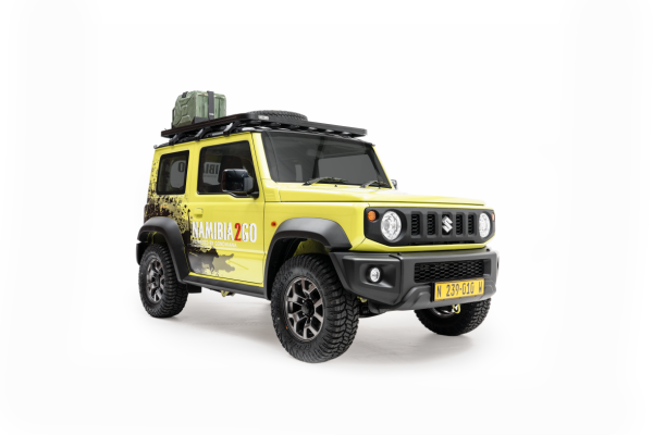 Suzuki Jimny 3-deurs 4x4 tijdens roadtrip door Zuid-Afrika.