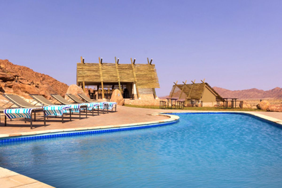 Sesriem camp; Sossusvlei Desert Quiver Camp pool