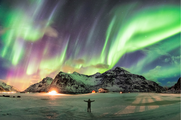 Noorderlicht in Lapland tijdens rondreis 5 dagen in Rovaniemi met aurora borealis