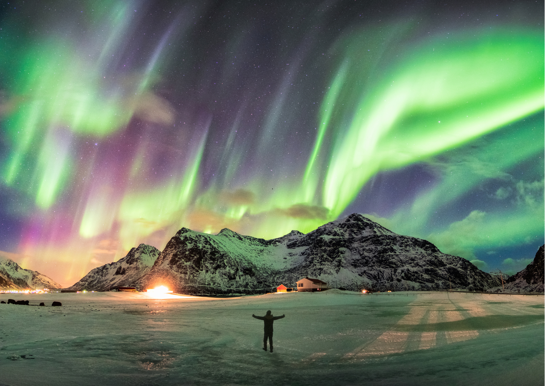 Noorderlicht in Lapland tijdens rondreis 5 dagen in Rovaniemi met aurora borealis
