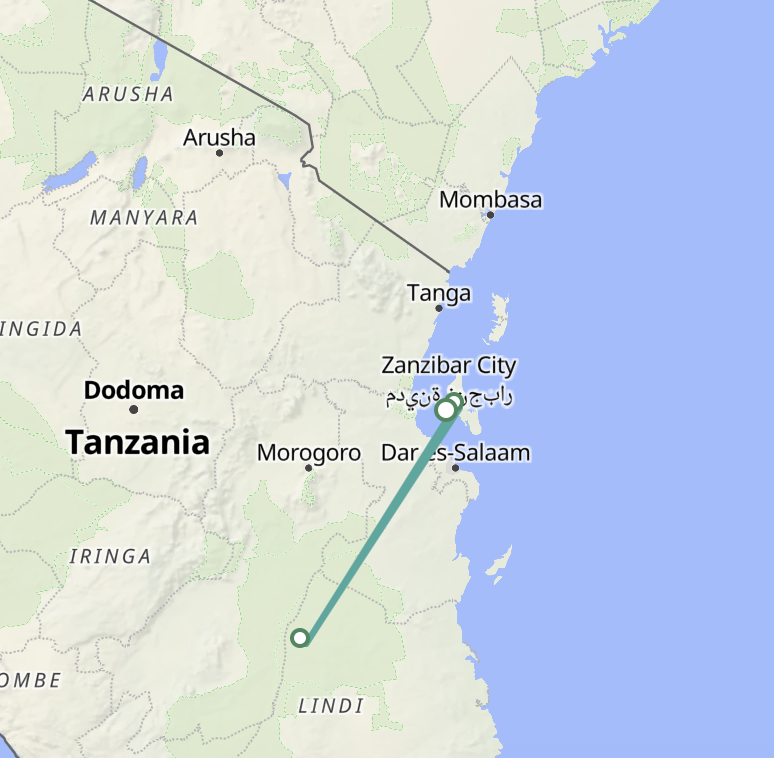 Overzicht Reis Selous & Zanzibar