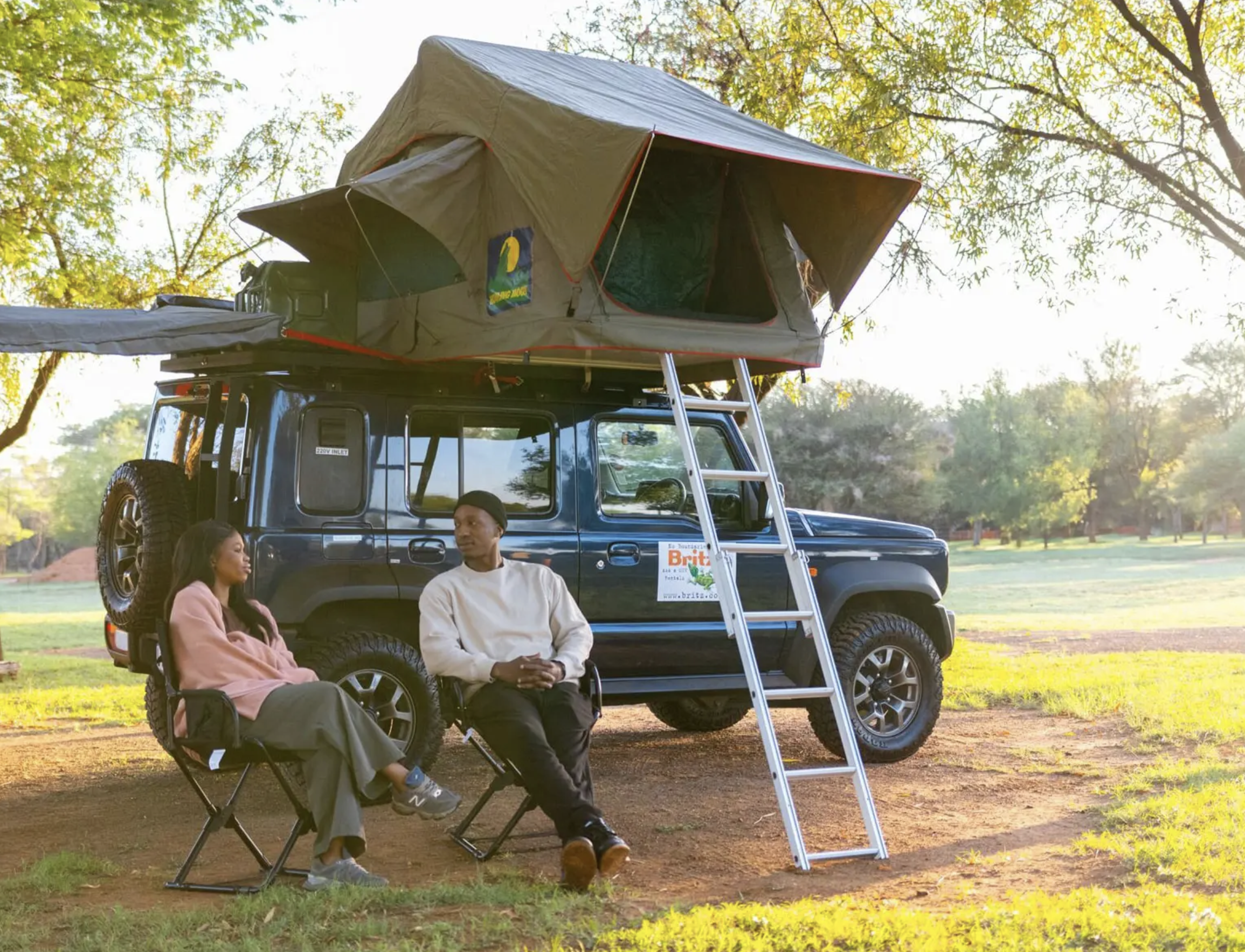 Suzuki Jimny 4x4 daktentcamper – huurauto voor kamperen in nationale parken van Zuid-Afrika