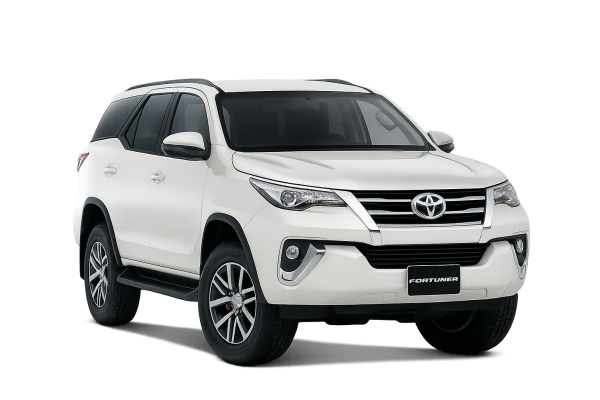 Toyota Fortuner SUV – krachtige en ruime huurauto voor selfdrives in Zuidelijk Afrika, ideaal voor lange afstanden en safariwegen.