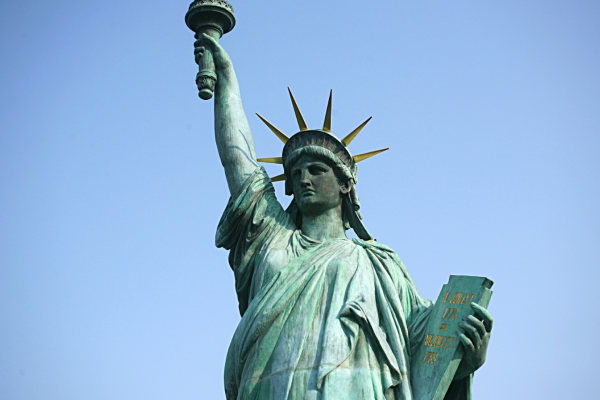 Vrijheidsbeeld in New York, een van de meest herkenbare bezienswaardigheden van de Verenigde Staten.