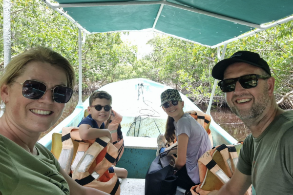 “Boottocht door mangroves in Celestún, Yucatán.” 