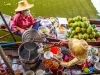 18-daagse familie rondreis Thailand Traditionele drijvende markt in Thailand met kleurrijke bootjes