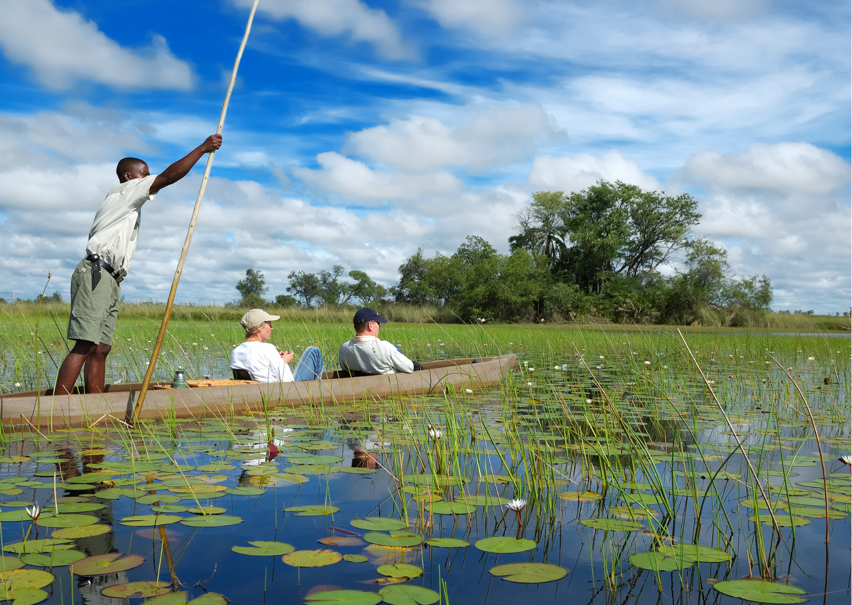 “Mokorotocht in de Okavango Delta vanuit Maun in traditionele kano”