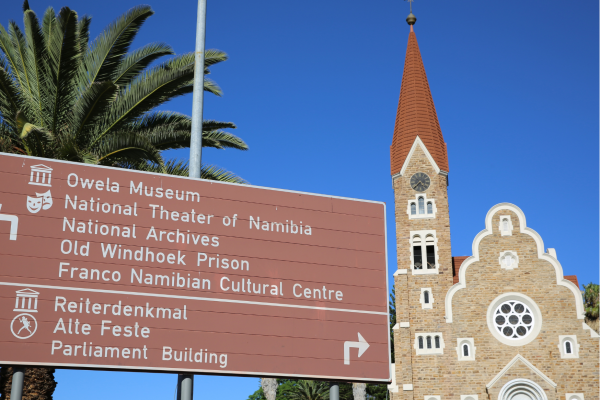 Stadscentrum van Windhoek met koloniale architectuur