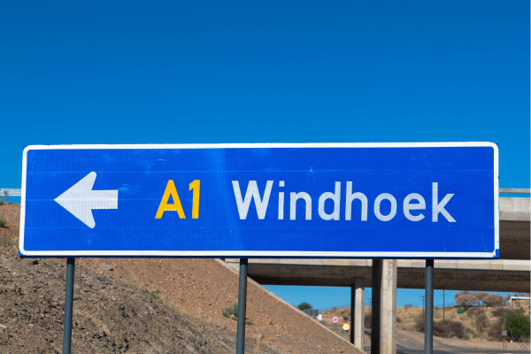 Windhoek - Namibie - verkeersbord