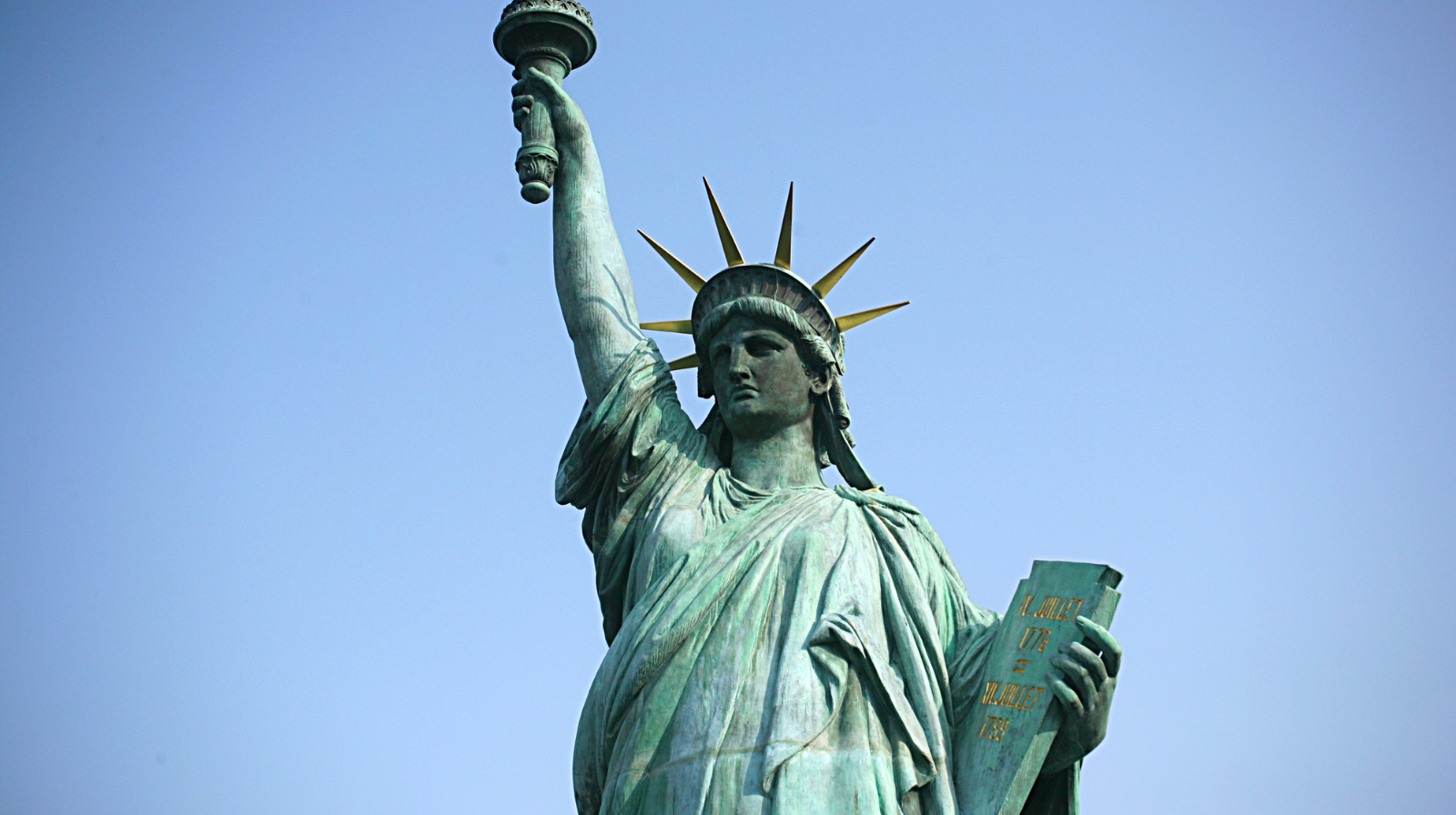 Vrijheidsbeeld in New York, een van de meest herkenbare bezienswaardigheden van de Verenigde Staten.