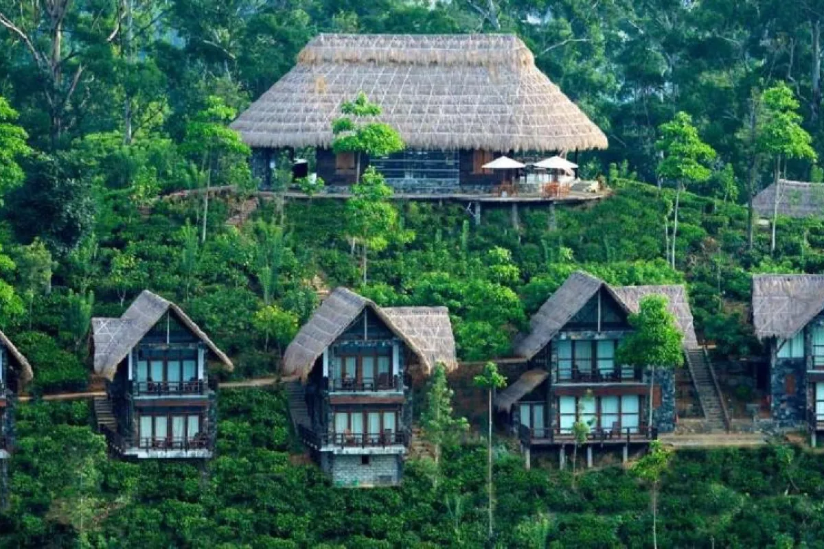 98 Acres Resort & Spa tussen de groene theevelden van Ella, Sri Lanka