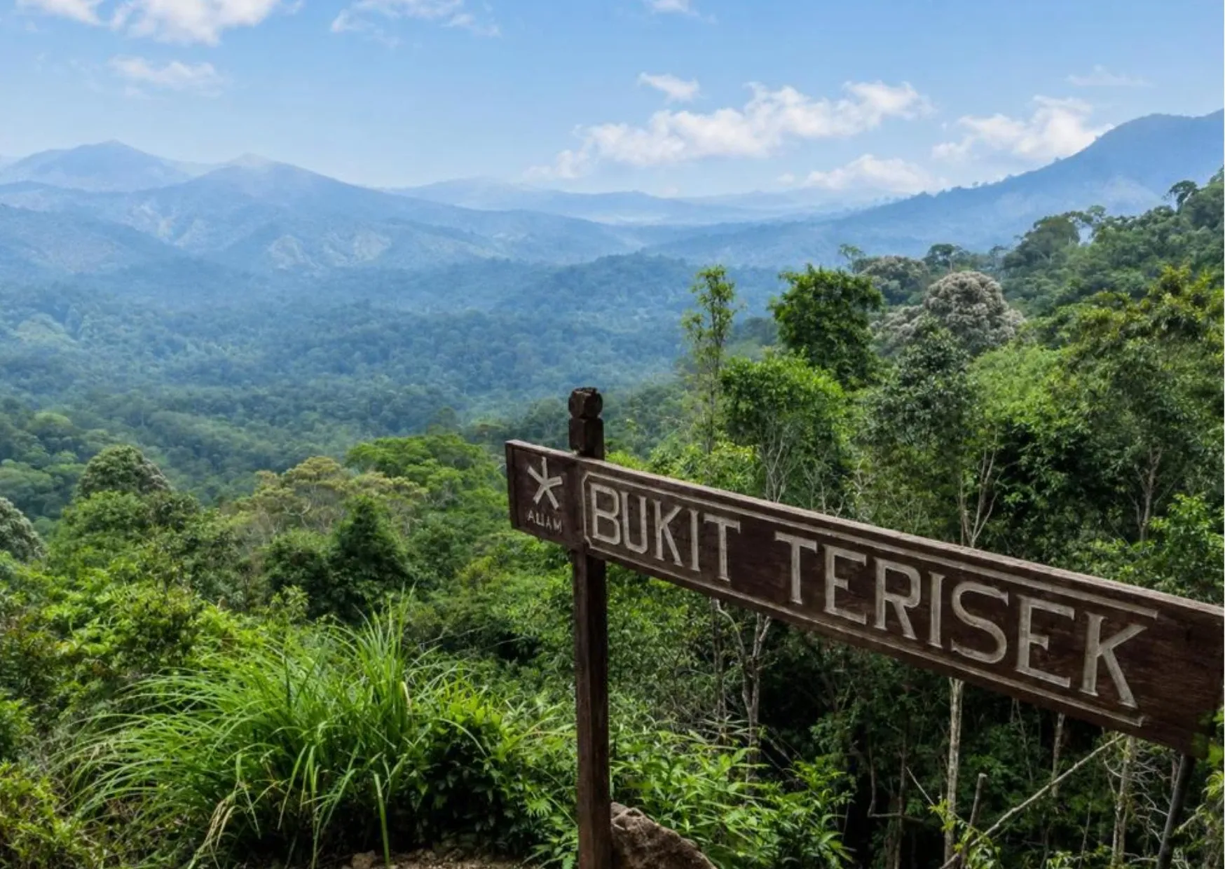 Uitzicht over het tropische regenwoud vanaf Teresek Hill in Taman Negara