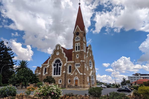 windhoek “Christus Kirche in Windhoek, startpunt van een 12-daagse selfdrive Namibië.” 