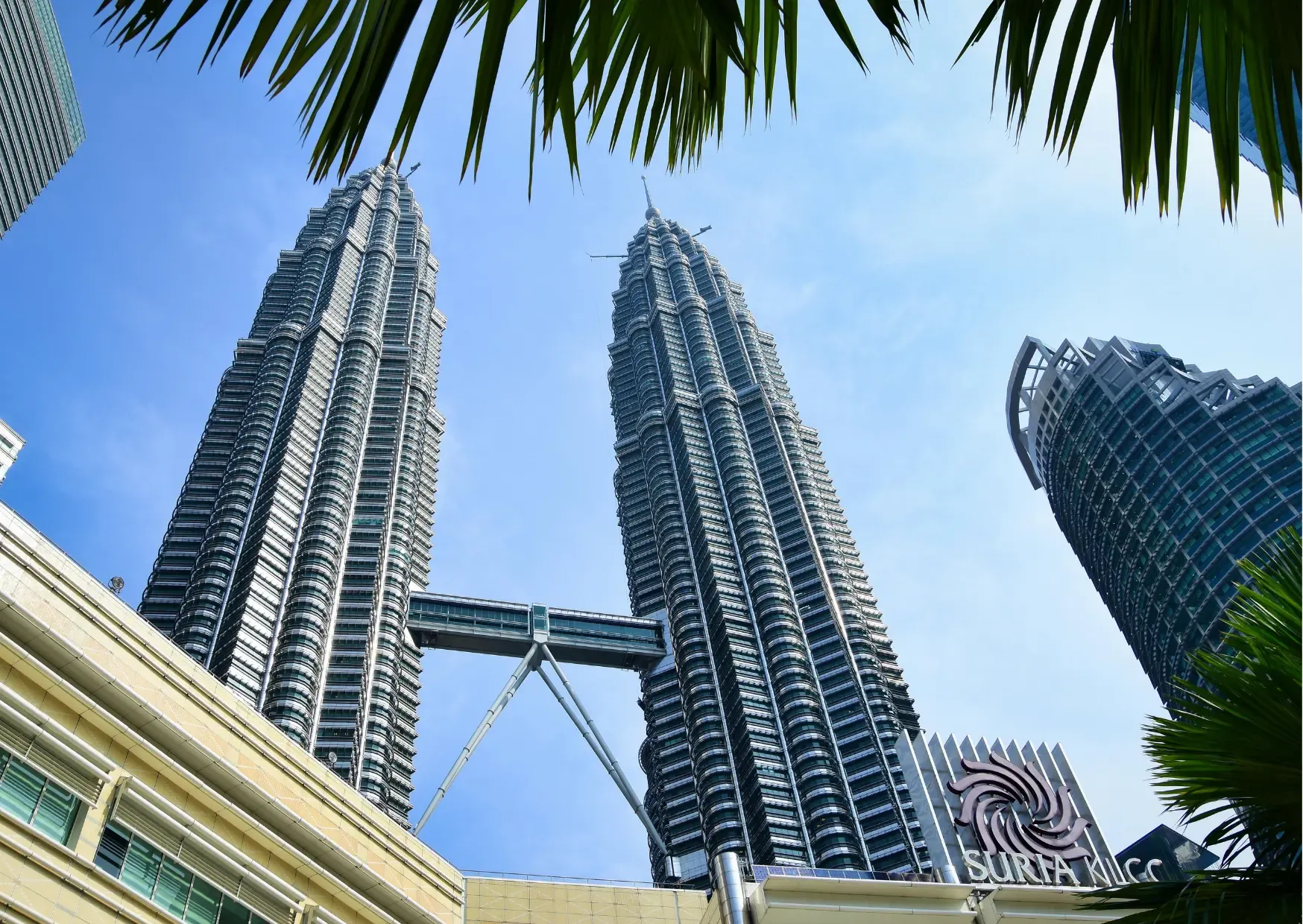 Petronas Twin Towers en winkelcentrum Suria KLCC in Kuala Lumpur