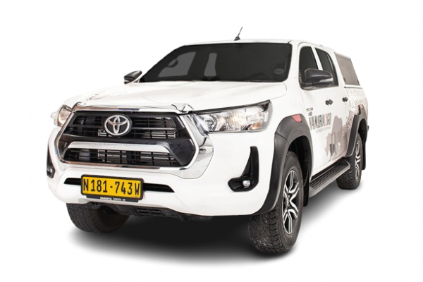 Betrouwbare Toyota Hilux 4×4 voor gravelwegen, nationale parken en safari’s in Namibië