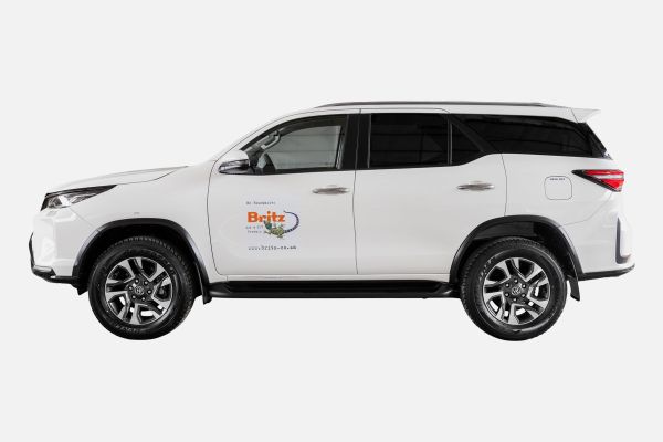 Toyota Fortuner 4×4 rental vehicle – high-clearance SUV for Africa self-drive holidays