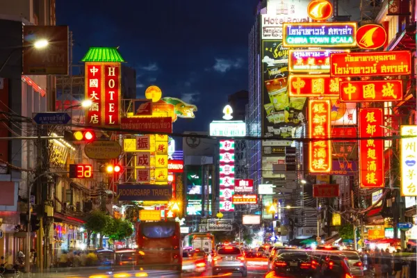 lokaal straatleven in Bangkok Thailand