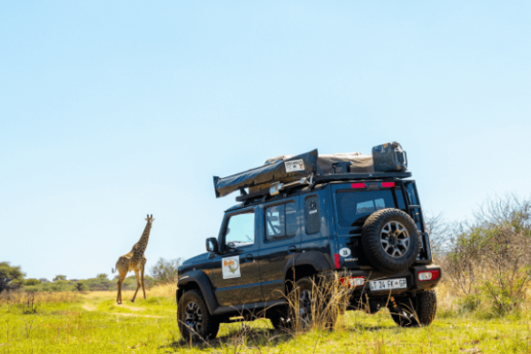 Suzuki Jimny 4x4 met daktent – volledig uitgeruste huurauto voor selfdrive Zuid-Afrika