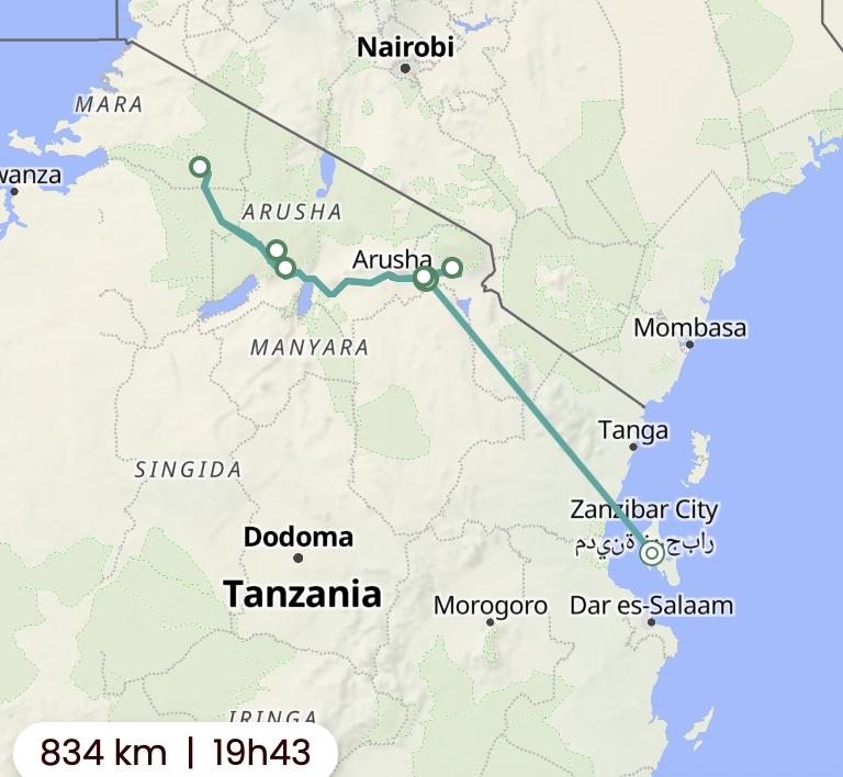 11-daagse reis Tanzania en Zanzibar, Safari & Strand