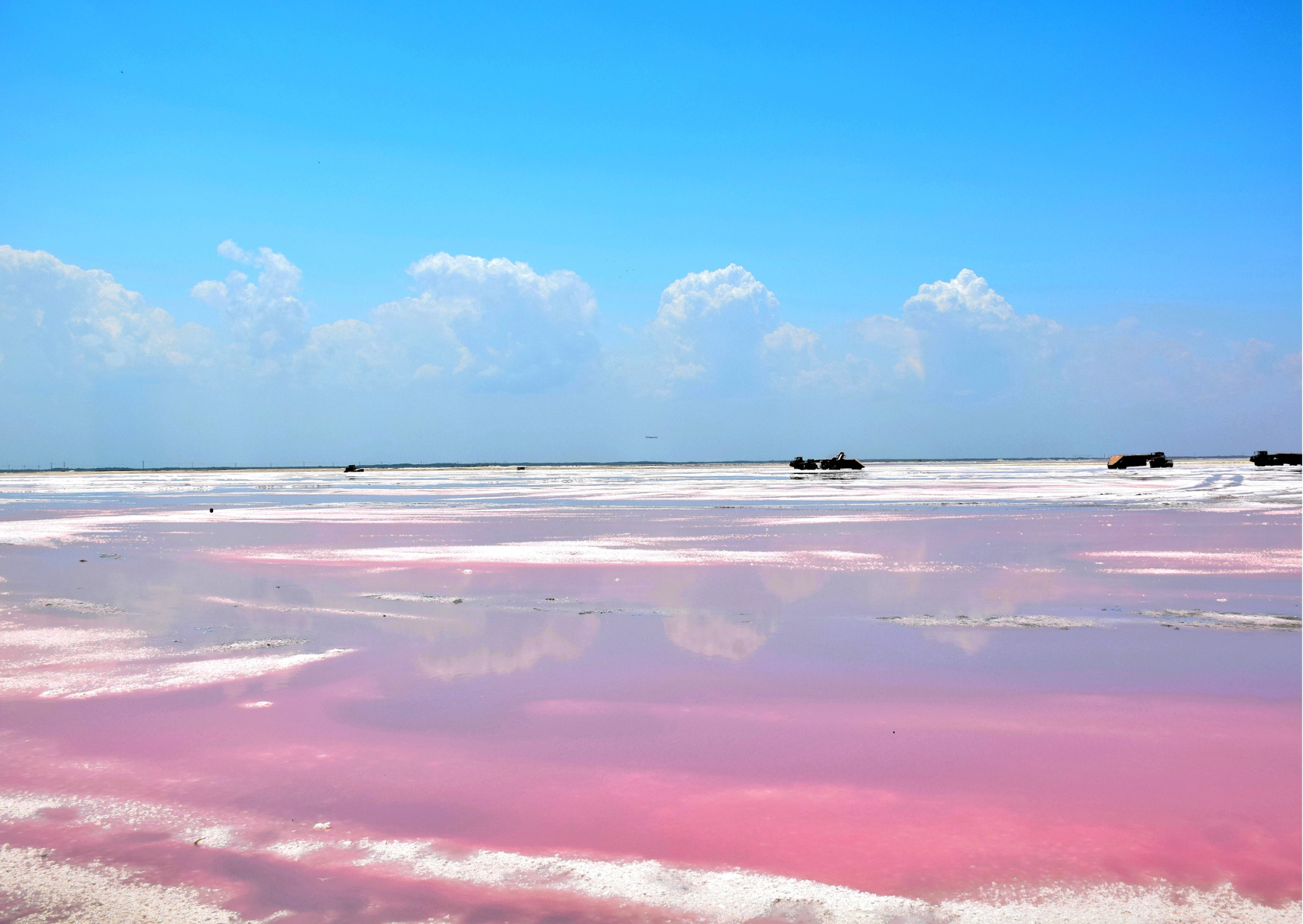 Rio Lagatoras - “Felroze water van Las Coloradas zoutmeren in Yucatán