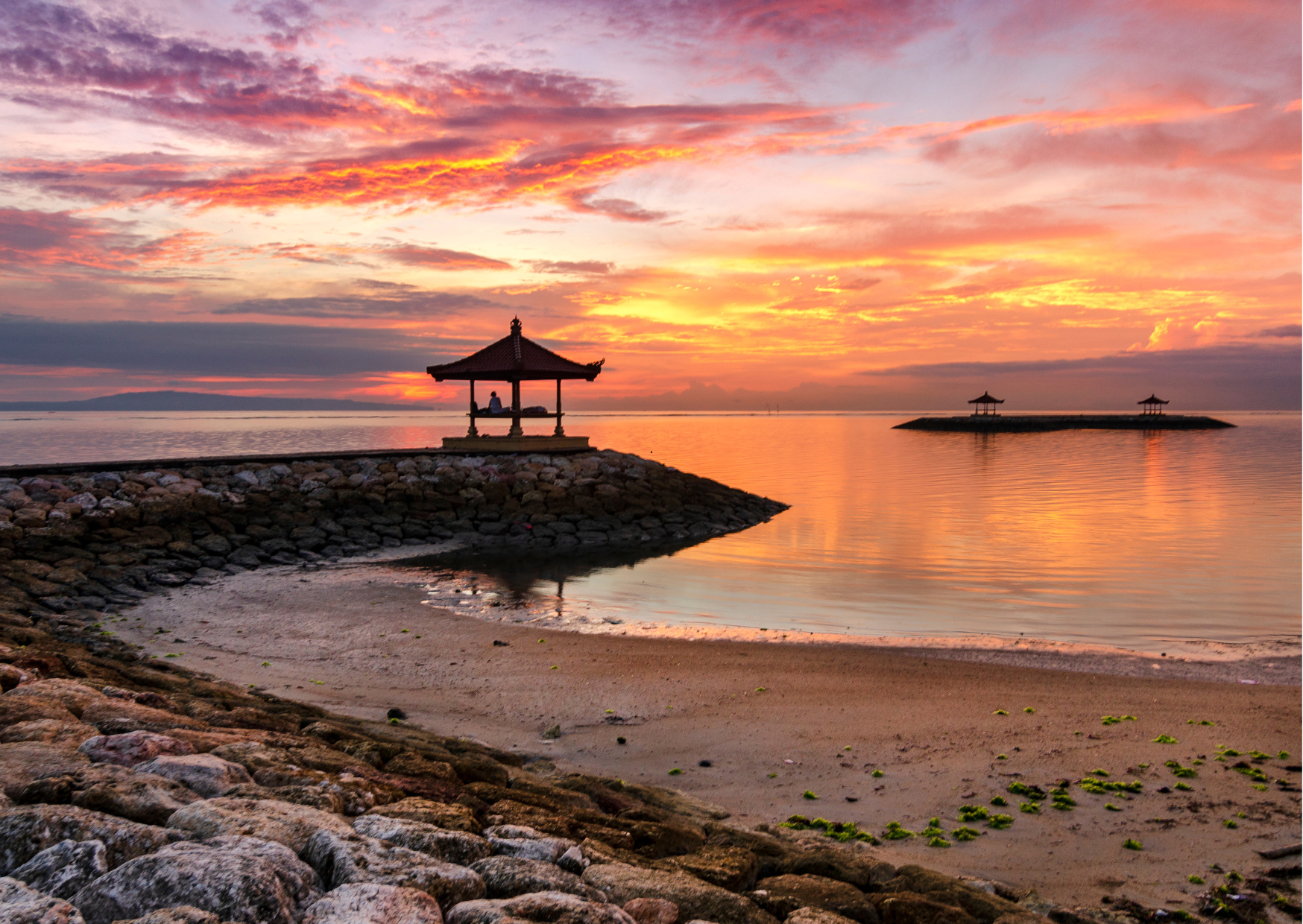 Sanur_Strand bij zonsondergang