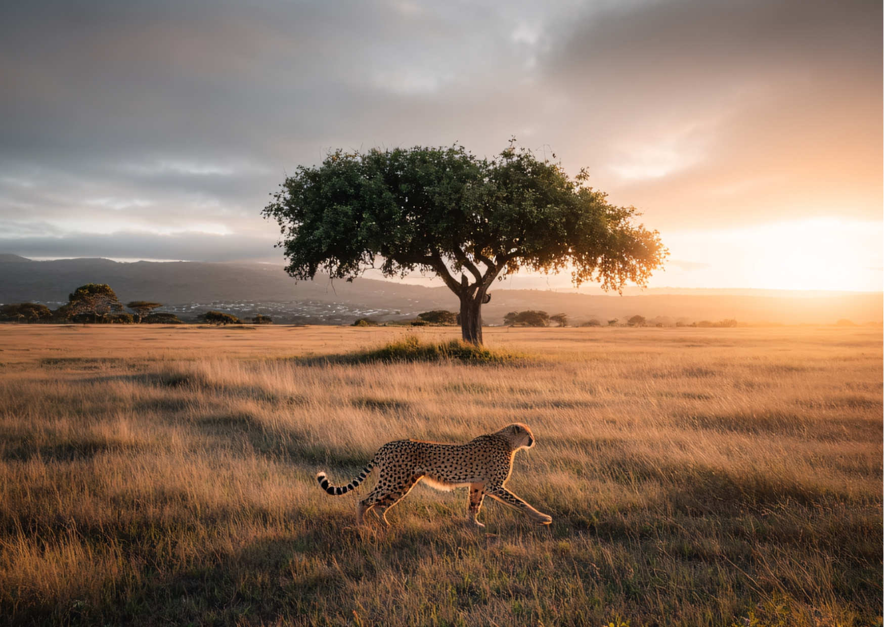 Tanzania_Luipaard bij sunset